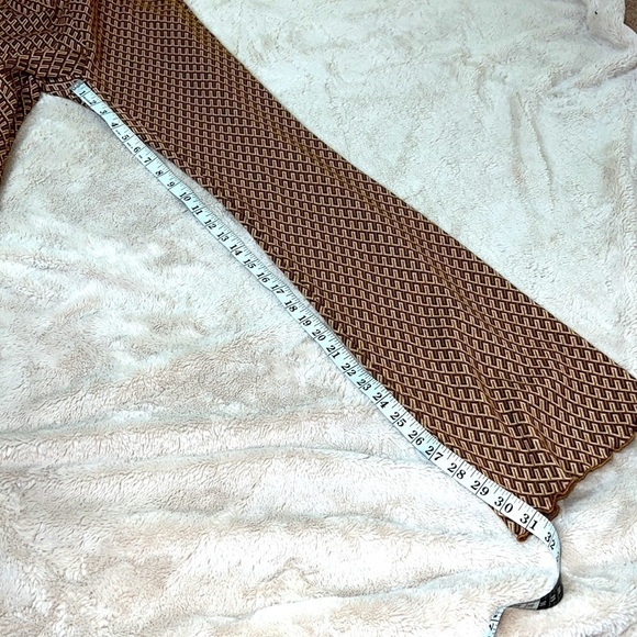 Elodie Flare Brown Geo Print Knit Leggings Pants - Size X Small, NWT - Picture 8 of 12